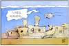 Cartoon: Tories Armada (small) by Kostas Koufogiorgos tagged karikatur,koufogiorgos,tories,flotte,schiff,truss,cameron,johnson,may,untergang,fisch,meer