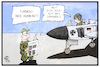 Cartoon: Tornado in Hamburg (small) by Kostas Koufogiorgos tagged karikatur,koufogiorgos,illustration,cartoon,tornado,bundeswehr,incirlik,jordanien,hamburg,militär,wetter,unwetter,sturm