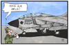 Cartoon: Tornados nach Syrien (small) by Kostas Koufogiorgos tagged karikatur,koufogiorgos,illustration,cartoon,tornado,kampfjet,bundeswehr,syrien,afghanistan,einsatz,militär,krieg,konflikt