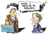 Cartoon: Troika is back (small) by Kostas Koufogiorgos tagged austerity,plan,stournaras,samaras,greece,troika,eurocrisis,depresssion,cartoon,koufogiorgos