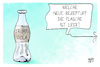 Cartoon: Trump-Cola (small) by Kostas Koufogiorgos tagged karikatur,koufogiorgos,trump,cola,rezeptur,leer