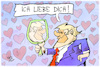 Cartoon: Trumps Valentinstag (small) by Kostas Koufogiorgos tagged karikatur,koufogiorgos,trump,liebe,valentinstag,narzissmus