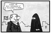 Cartoon: Türkische Verfassung (small) by Kostas Koufogiorgos tagged karikatur,koufogiorgos,illustration,cartoon,tuerkei,verfassung,islamisierung,islam,religion,burka,säkularisierung,erdogan,scharia,gesetz