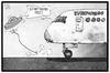 Cartoon: UFO und Lufthansa (small) by Kostas Koufogiorgos tagged karikatur,koufogiorgos,illustration,cartoon,ufo,lufthansa,eurowings,flugzeug,tarifstreit,streik,arbeitskampf,startbahn,wirtschaft