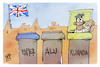 Cartoon: UK-Asylpolitik (small) by Kostas Koufogiorgos tagged karikatur,koufogiorgos,uk,asylpolitik,ruanda,flüchtling