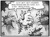 Cartoon: Ukraine-Konflikt (small) by Kostas Koufogiorgos tagged karikatur,illustration,cartoon,koufogiorgos,ukraine,krieg,konflikt,frieden,taube,abschuss,politik