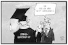 Cartoon: Ungarn (small) by Kostas Koufogiorgos tagged karikatur,koufogiorgos,illustration,cartoon,ungarn,orban,doktor,wissenschaft,bildung,eu,europa,verfahren,protest