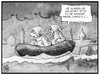 Cartoon: Unwetter in Deutschland (small) by Kostas Koufogiorgos tagged karikatur,koufogiorgos,illustration,cartoon,unwetter,regen,fluss,kreuzfahrt,wetter,klima,urlaub,umwelt