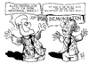Cartoon: US-Demokraten (small) by Kostas Koufogiorgos tagged clinton,obama,hillary,bill,wahl,usa,präsident,karikatur,kostas,koufogiorgos,demokraten