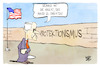 Cartoon: US-Protektionismus (small) by Kostas Koufogiorgos tagged karikatur,koufogiorgos,usa,biden,mauer,protektionismus