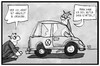 Cartoon: VW-Skandal (small) by Kostas Koufogiorgos tagged karikatur,koufogiorgos,illustration,cartoon,vw,auto,abgas,skandal,co2,test,automobilindustrie,wirtschaft,verbraucher,prüfer