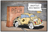 Cartoon: VW (small) by Kostas Koufogiorgos tagged karikatur,koufogiorgos,illustration,cartoon,vw,winterkorn,piech,mauer,wand,crashtest,käfer,volkswagen,auto,vorstand,aufsichtsrat,manager,machtkampg,automobil,industrie,wirtschaft