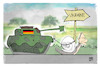 Cartoon: Waffenlieferungen (small) by Kostas Koufogiorgos tagged karikatur,koufogiorgos,waffen,panzer,ukraine,scholz,schnecke,langsam