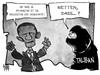 Cartoon: Wahl in Afghanistan (small) by Kostas Koufogiorgos tagged karikatur,koufogiorgos,cartoon,illustration,obama,taliban,afghanistan,wahl,demokratie,meilenstein,terrorismus,wetten,dass,usa,politik,gewalt,konflikt,krieg