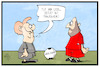 Cartoon: Wahlkampf-EM (small) by Kostas Koufogiorgos tagged karikatur,koufogiorgos,illustration,cartoon,frauen,em,merkel,schulz,fussball,sport,wahlkampf,spiel,ball,duell,cdu,spd