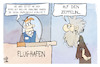 Cartoon: Warten am Flughafen (small) by Kostas Koufogiorgos tagged karikatur,koufogiorgos,flugchaos,flughafen,zeppelin,warten,warteschlange,passagier