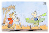 Cartoon: Wassersport 2022 (small) by Kostas Koufogiorgos tagged karikatur,koufogiorgos,wasser,nordic,walking,flussbett,kanu,boot,wassersport,freizeit