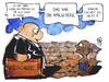 Cartoon: Weltklimarat-Bericht (small) by Kostas Koufogiorgos tagged karikatur,koufogiorgos,illustration,cartoon,weltklimarat,armut,hunger,dürre,klima,weltfrieden,aprilscherz,kind,afrika,politik,umwelt