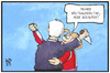 Cartoon: Weltknuddeltag (small) by Kostas Koufogiorgos tagged karikatur,koufogiorgos,illustration,cartoon,cdu,csu,merkel,seehofer,weltknuddeltag,messer,angriff,dolch,stoss,politik,partei,konflikt