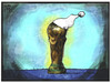 Cartoon: Weltmeister Michel (small) by Kostas Koufogiorgos tagged karikatur,koufogiorgos,illustration,cartoon,weltmeister,pokal,fußball,wm,mütze,deutschland,michel,trophäe