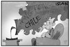 Cartoon: Weltweite Proteste (small) by Kostas Koufogiorgos tagged karikatur,koufogiorgos,illustration,cartoon,welt,protest,chaos,fernsehen,zuschauer,rauch,bolivien,chile,iran,hongkong,gasmaske,feuer,barrikaden