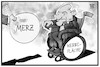 Cartoon: Werbung für Merz (small) by Kostas Koufogiorgos tagged karikatur,koufogiorgos,cartoon,illustration,merz,schäuble,cdu,vorsitz,werbeung,werbefläche,partei,christdemokraten
