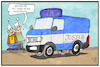 Cartoon: Winterkorns Dienstwagen (small) by Kostas Koufogiorgos tagged karikatur,koufogiorgos,illustration,cartoon,dienstwagen,polizei,justiz,ermittlung,winterkorn,vw,volkswagen,autobauer,automobilindustrie,michel,betrug,dieselgate,abgasaffäre