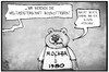 Cartoon: WM-Boykott (small) by Kostas Koufogiorgos tagged karikatur,koufogiorgos,illustration,cartoon,moskau,1980,olympia,boykott,sport,sportveranstaltung,wm,bär,maskottchen,politik,eu,europa,russland