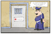 Cartoon: Yücel (small) by Kostas Koufogiorgos tagged karikatur,koufogiorgos,illustration,cartoon,yücel,tuerkei,botschaft,pressefreiheit,gefaengnis,zelle,haft,journalist