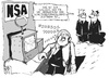 Cartoon: Zähe Koalitionsverhandlungen (small) by Kostas Koufogiorgos tagged spd,cdu,csu,union,koalition,verhandlung,nsa,spionage,usa,karikatur,koufogiorgos