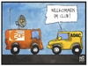 Cartoon: ZDF und ADAC (small) by Kostas Koufogiorgos tagged karikatur,koufogiorgos,illustration,cartoon,zdf,adac,betrug,auto,üwagen,gelber,engel,club,medien,sender,mitglied