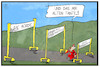 Cartoon: Zukunft der SPD (small) by Kostas Koufogiorgos tagged karikatur,koufogiorgos,illustration,cartoon,spd,hürde,demokratie,rennen,zukunst,laufen,stichwahl,vorsitz