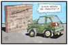 Cartoon: Zulieferer-Streit (small) by Kostas Koufogiorgos tagged karikatur,koufogiorgos,illustration,cartoon,vw,volkswagen,auto,crashtest,dieselgate,zuliefererstreit,wirtschaft,problem,autobauer,härtetest