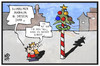 Cartoon: Zum 1. Mai (small) by Kostas Koufogiorgos tagged karikatur,koufogiorgos,illustration,cartoon,mai,wetter,maibaum,fest,maifeier,weihnachtsbaum,schnee