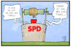 Cartoon: Zustand der SPD (small) by Kostas Koufogiorgos tagged karikatur,koufogiorgos,illustration,cartoon,spd,loch,keller,brunnen,umfrage,tief,partei,sozialdemokraten,demokratie