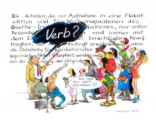 Cartoon: Die deutsche Sprache (medium) by Marlene Pohle tagged foreign,languages