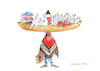 Cartoon: A country called Mexico (small) by Marlene Pohle tagged mexico,soziales,reichtum,armut,folklorisches