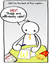Cartoon: Back of the napkin (small) by Gregg from GriDD tagged gregg,gredd,vizthink,visual,thinking,napkin