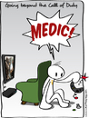 Cartoon: Going beyond the call of duty (small) by Gregg from GriDD tagged call,of,duty,games,medic