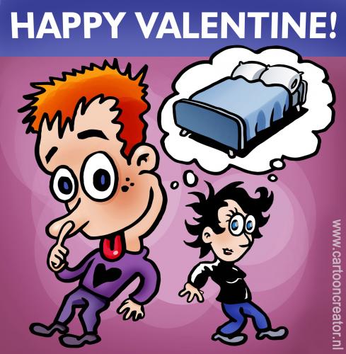 Cartoon: Happy Valentine dreams (medium) by illustrator tagged boy,girl,valentine,valentino,bed,lust,love,attraction,liebe,chemistry,flirt,sexy,appeal,seduction,looks,happy,thoughts,peter,cartoon,cartoonist,illustration,illustrator,kinky,checking,card