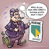 Cartoon: ABN-AMRO Bank business profile (small) by illustrator tagged bank bonus revenue banker logo abn amro clear cartoon illustration peter welleman satire financial