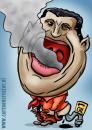 Cartoon: El lider Chavez (small) by illustrator tagged hugo,chavez,lider,president,presidente,venezuela,socialistische,socialist,politics,politiek,populism,presidency,cheap,oil,latin,american,left,wing,dictator,cartoon,smoke,mouth,cartoon,illustration,satire,welleman,cartoonist,illustrator,rauch,diktator,öl,v