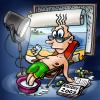 Cartoon: Holiday 2009 (small) by illustrator tagged holiday,vacation,2009,beach,lamp,sun,artificial,fake,bathing,rain,poster,cartoon,gag,illustration