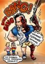 Cartoon: Program Arnold (small) by illustrator tagged arnold schwarzenegger governer gay marriage terminator ban illustrator welleman heirat heiraten ehe comic character 