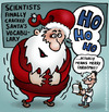 Cartoon: Scientits cracked Santas vocabul (small) by illustrator tagged xmas christmas festive season holiday santa claus cartoon language talk hohoho scientists problem cracked satire card peter welleman illustrator