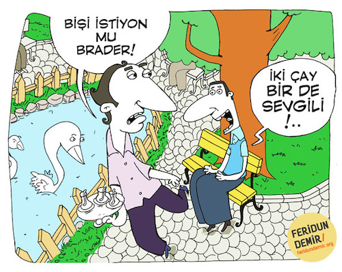 Cartoon: Tea (medium) by feridundemir tagged karikatür