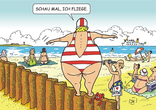 Cartoon: Am Strand (medium) by JotKa tagged mann,frau,natur,meer,urlaub,strand,baden,schwimmen,sport,krabbe,nrw,insel,schiff,urlauber,mann,frau,natur,meer,urlaub,strand,baden,schwimmen,sport,krabbe,nrw,insel,schiff,urlauber