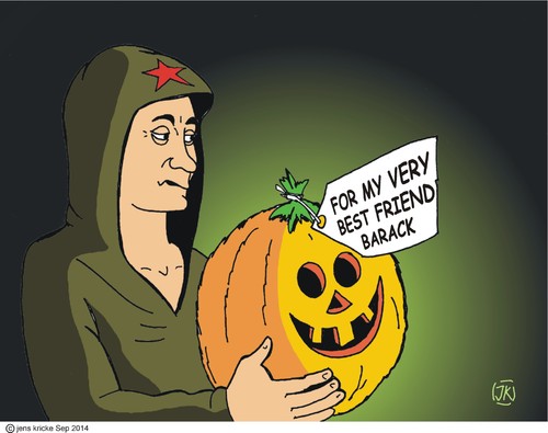 Cartoon: Bald ist wieder Halloween (medium) by JotKa tagged freude,friede,grauen,grusel,party,poroschenko,kürbis,halloween,geschenke,sanktionen,konflikte,ukraine,russland,usa,amerika,merkel,obama,putin