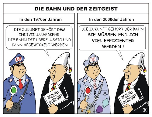 Cartoon: Bundesbahn (medium) by JotKa tagged bahn,eisenbahn,db,bundesbahn,streckenstilllegung,bahnhöfe,mobilität,individualverker,auto,trendwende,zeitgeist,wirtschaft,verkehr,politik,gesellschaft,politiker,prognosen,bahn,eisenbahn,db,bundesbahn,streckenstilllegung,bahnhöfe,mobilität,individualverker,auto,trendwende,zeitgeist,wirtschaft,verkehr,politik,gesellschaft,politiker,prognosen