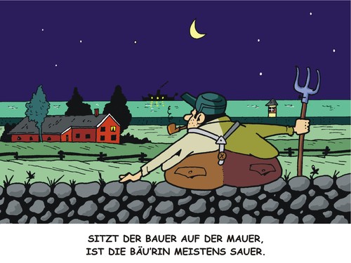 Cartoon: Der Bauer (medium) by JotKa tagged bauer,bäuerin,landwirt,landwirtschaft,bauernhof,agrarwirtschaft,mann,frau,er,sie,liebe,ehe,beziehungen,meer,deich,küste,leuchtturm,sauer,mauer,bauer,bäuerin,landwirt,landwirtschaft,bauernhof,agrarwirtschaft,mann,frau,er,sie,liebe,sex,ehe,beziehungen,meer,deich,küste,leuchtturm,sauer,mauer